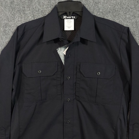 Vertx Phantom LT Shirt Mens Medium Navy Long Sleeve Tactical Uniform VTX8120 - Picture 1 of 12